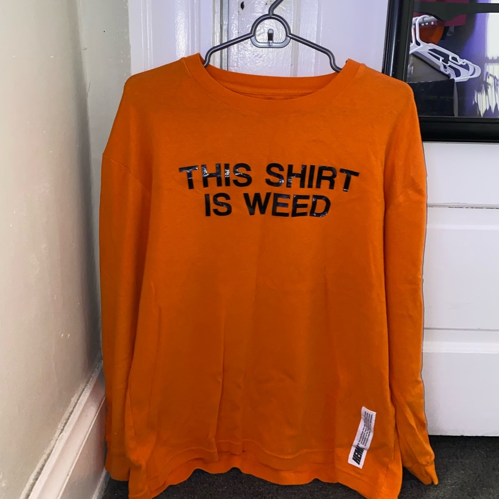 HempX “This Shirt Is Weed” Long Sleeve Shirt - Orange